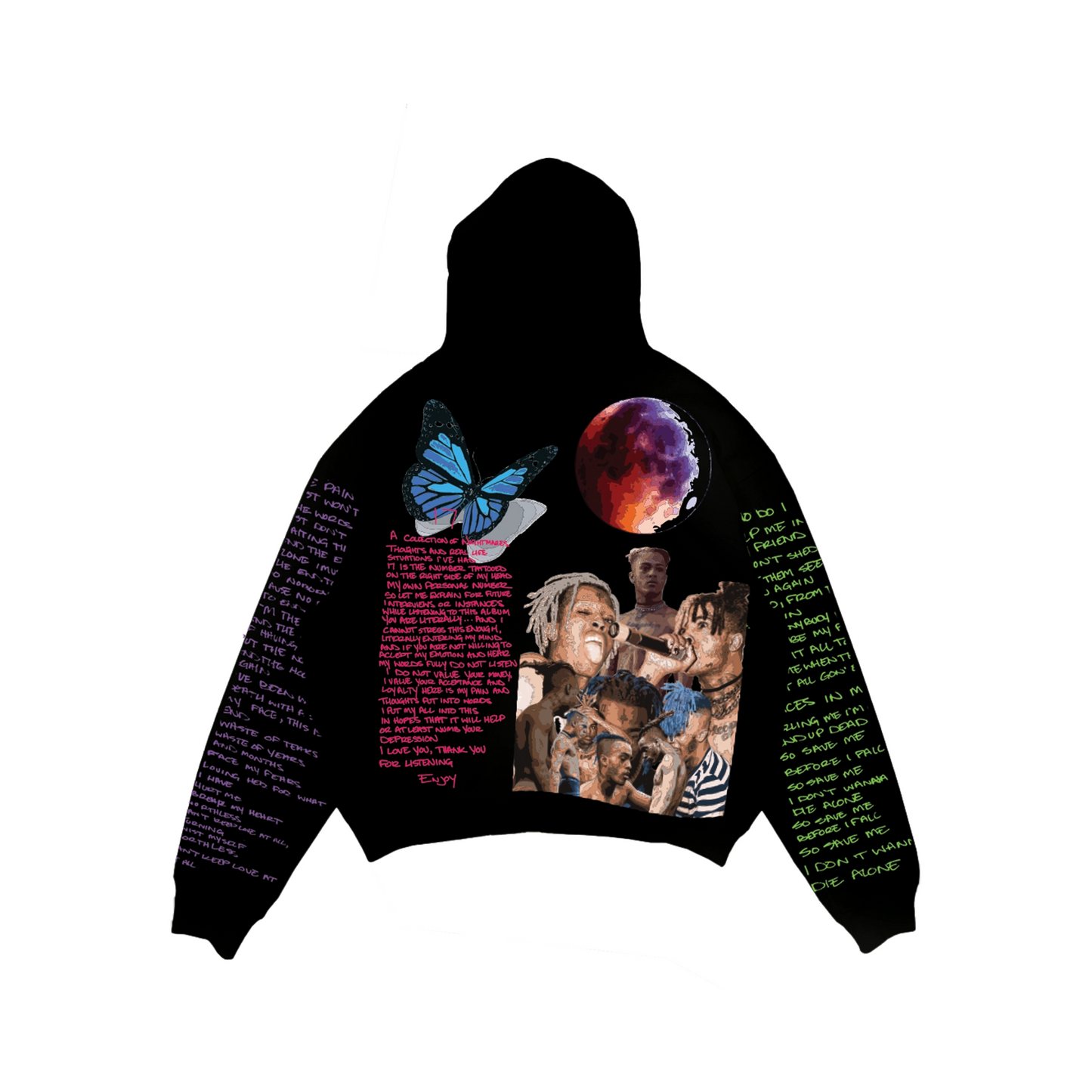 GUARDIAN ANGEL BLACK HOODIE