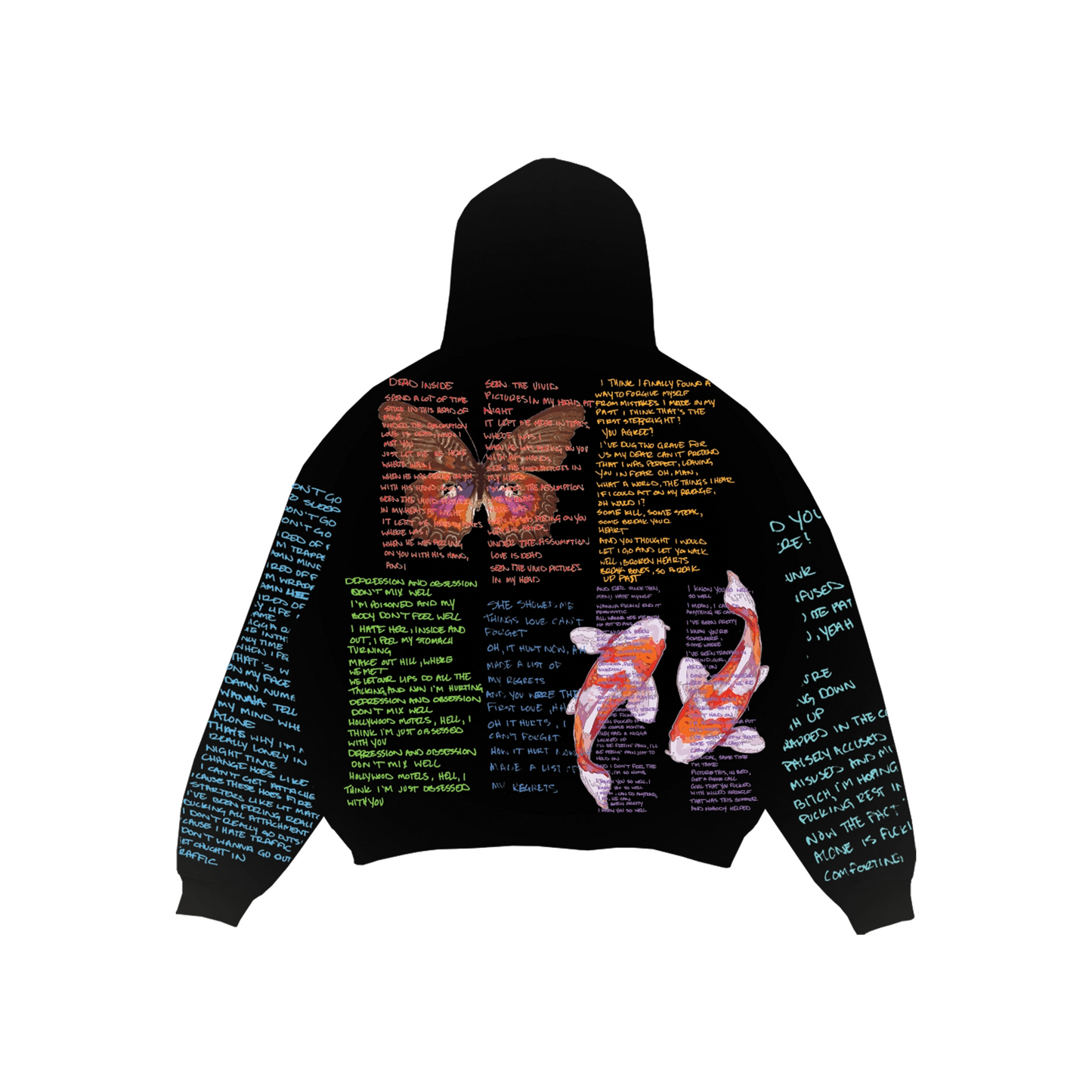 GUARDIAN ANGEL BLACK HOODIE
